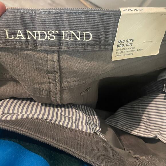NWT Lands End Five-Pocket Corduroy Pants, Mid-Rise Bootcut Size 12T - Picture 8 of 16